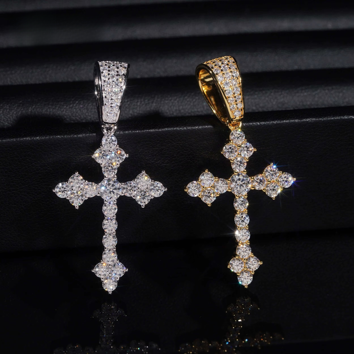 Moissanite Cross Pendant | GRA Certified | 925 Silver Hip Hop Jewelry