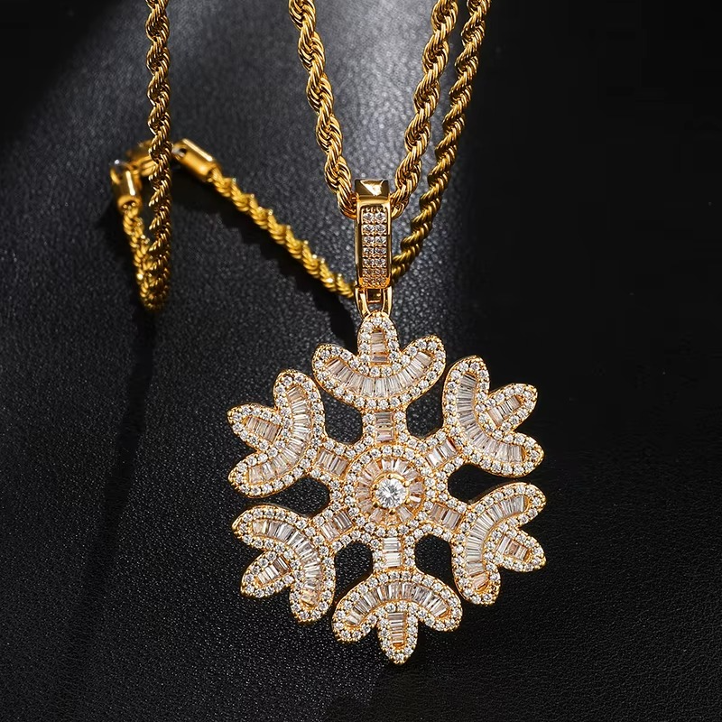 Iced Snowflake Pendant