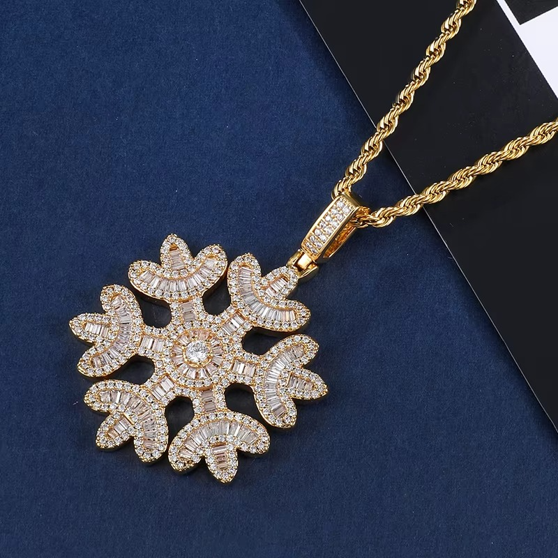 Iced Snowflake Pendant