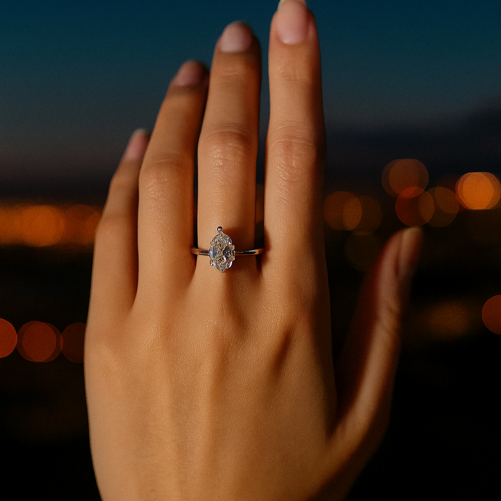 Luxury Water Drop Shape Ring