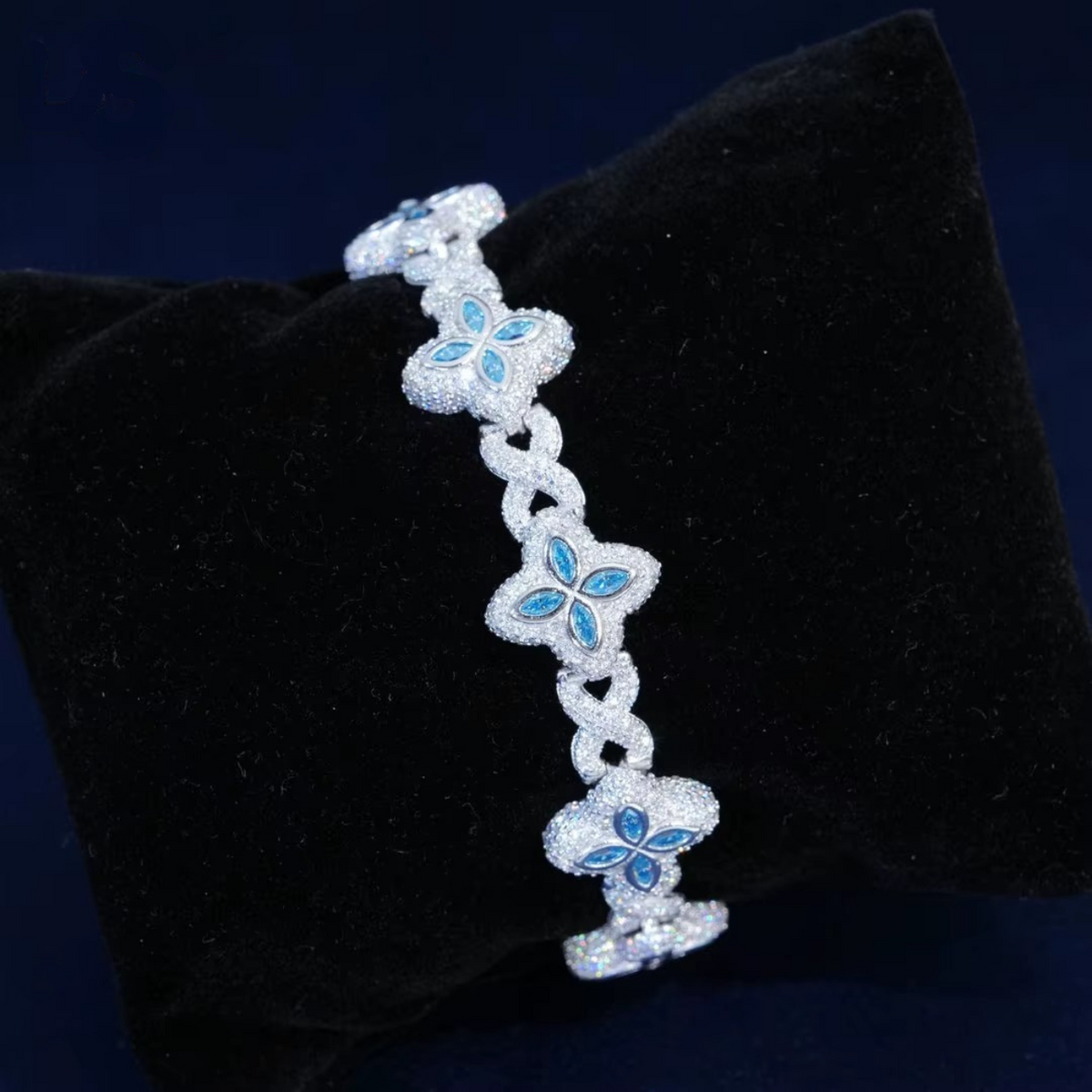 15mm Marquise Flower Moissanite Cuban Chain | Unisex Iced Out Necklace