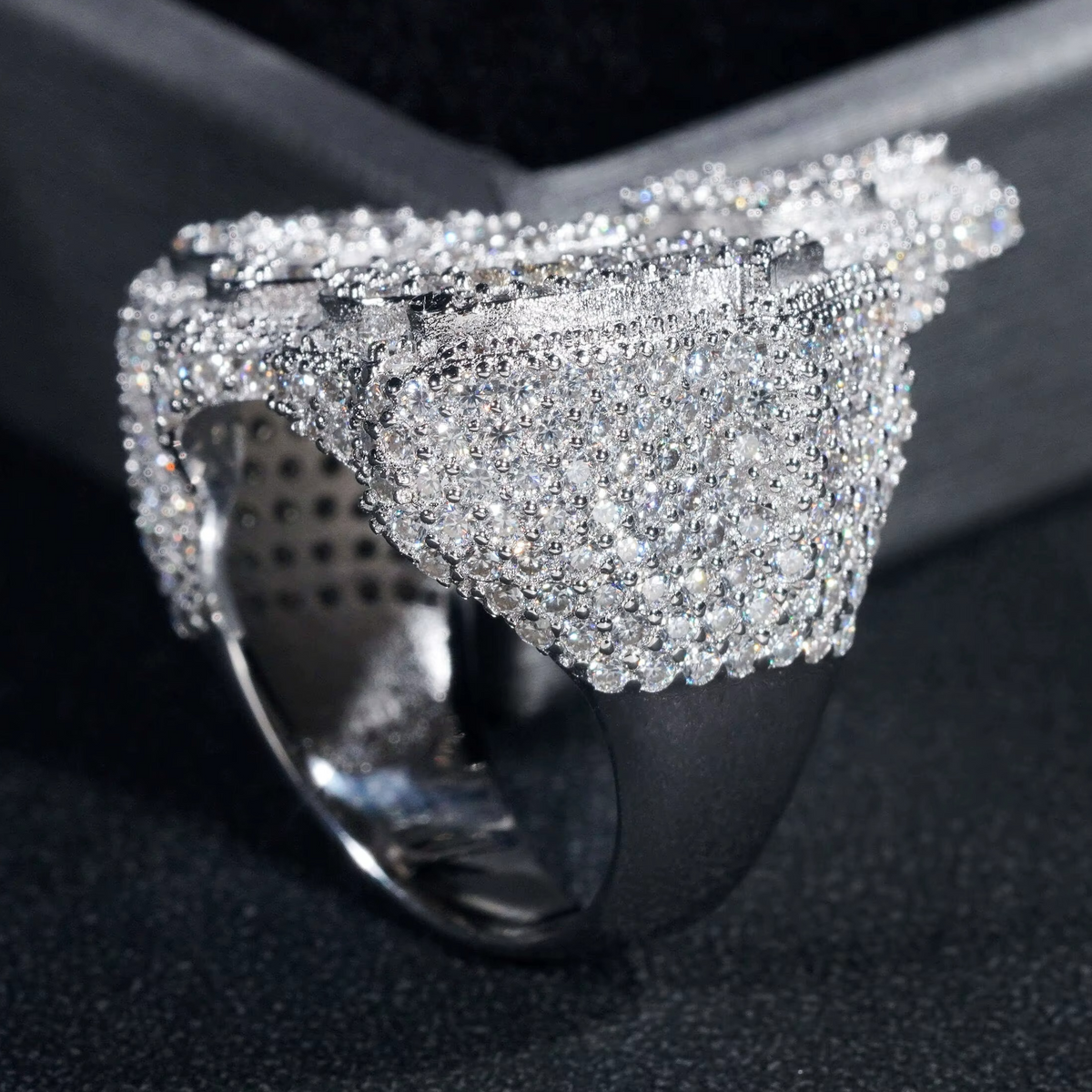 Iced Allah Statement Ring GRA-Certified Moissanite | 925 Silver