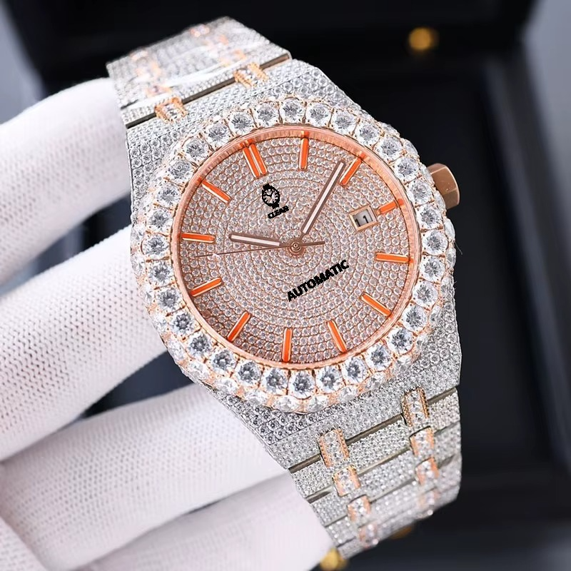 VVS Moissanite Mechanical Automatic Movement Watch