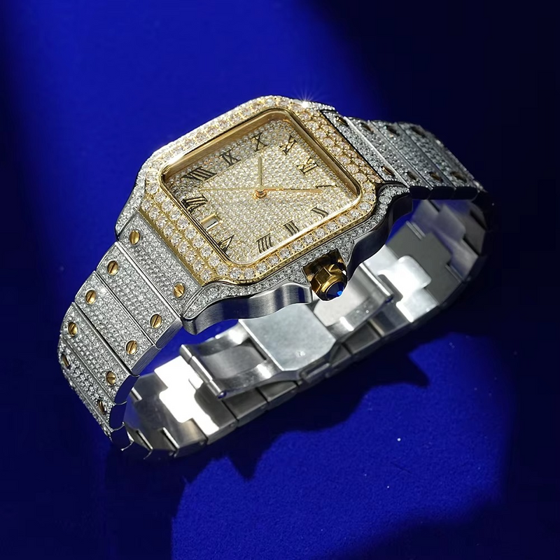 Empire Roman Iced Moissanite Watch | Luxury Statement Timepiece