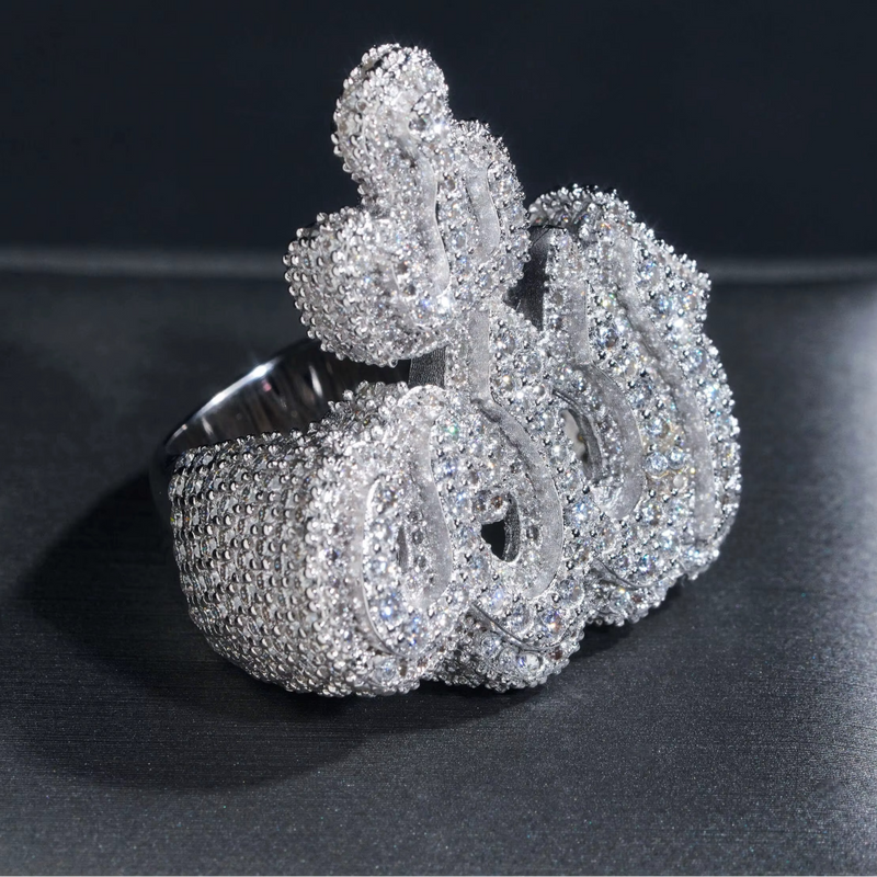 Iced Allah Statement Ring GRA-Certified Moissanite | 925 Silver