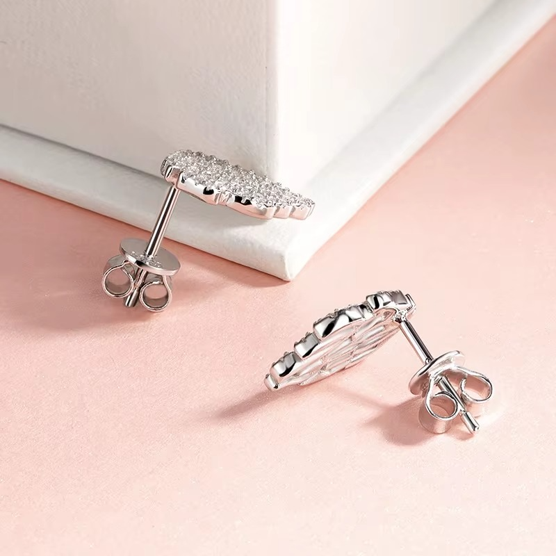 Moissanite Flame Jewelry Set | Adjustable Bracelet & Stud Earrings