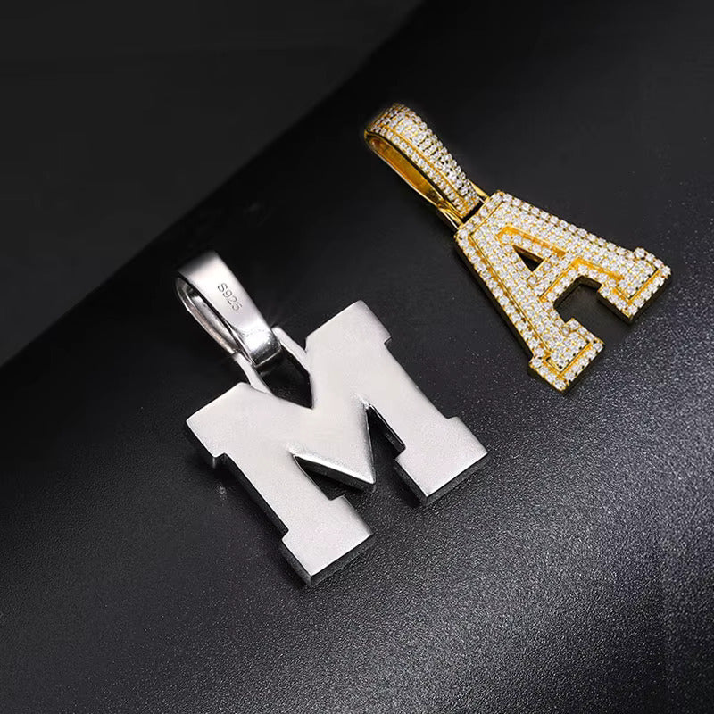 Impact Moissanite Letter Pendant | 925 Sterling Silver