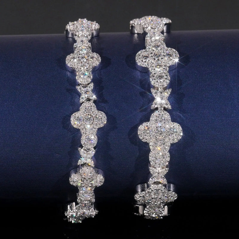 Moissanite Star Cross Bracelet | 925 Sterling Silver