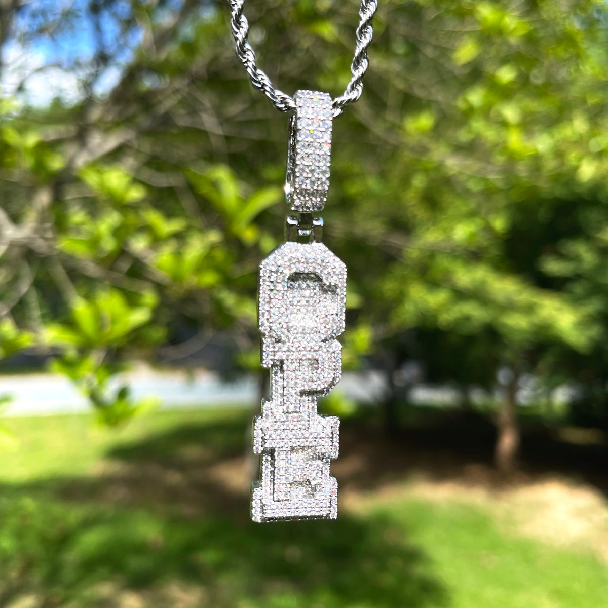 Personalised Bubble Letter Pendant | Custom Initial Necklace