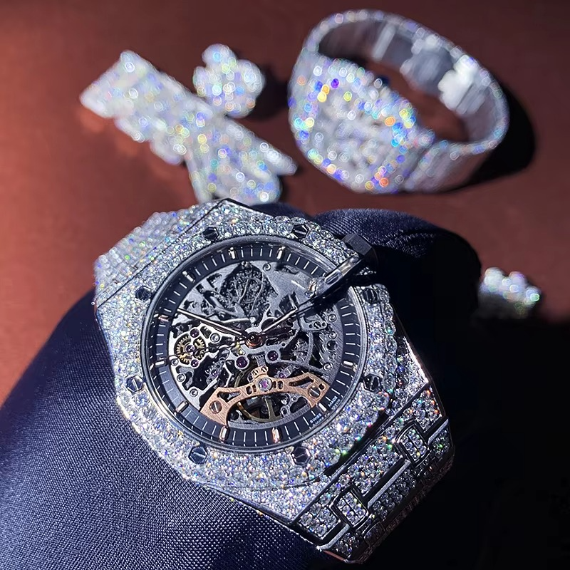 VVS Moissanite Skeleton Automatic Watch