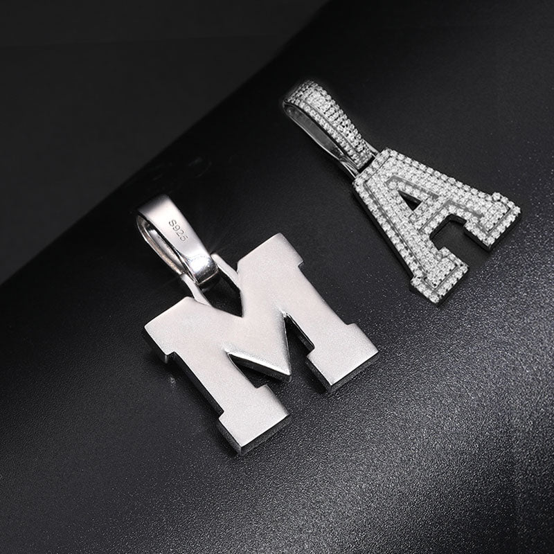 Impact Moissanite Letter Pendant | 925 Sterling Silver