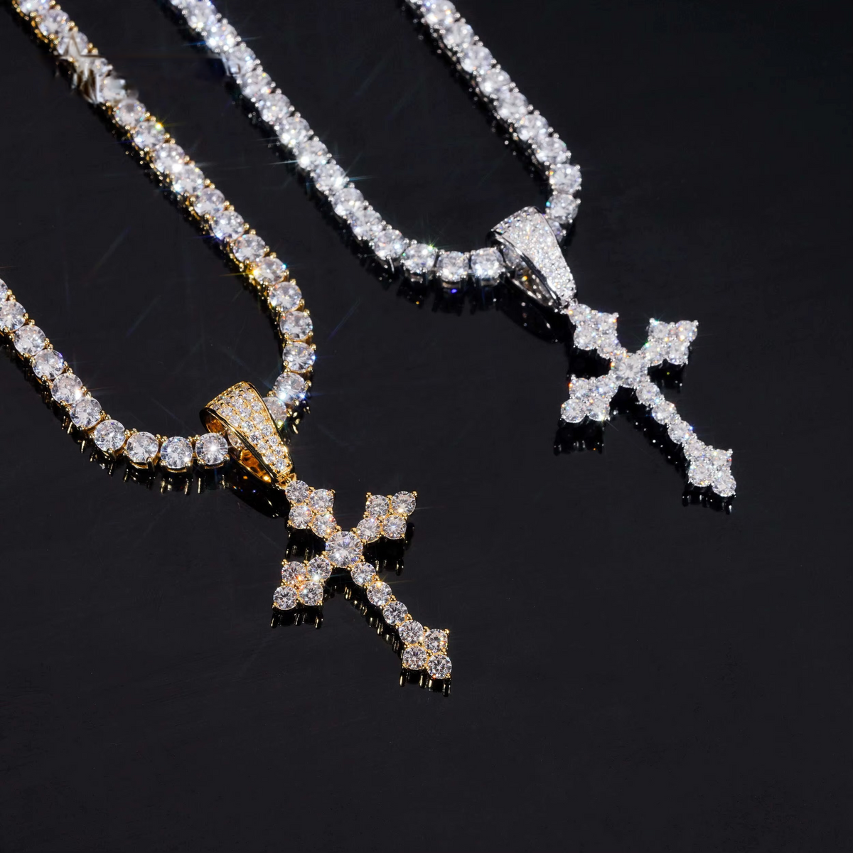 Moissanite Cross Pendant | GRA Certified | 925 Silver Hip Hop Jewelry