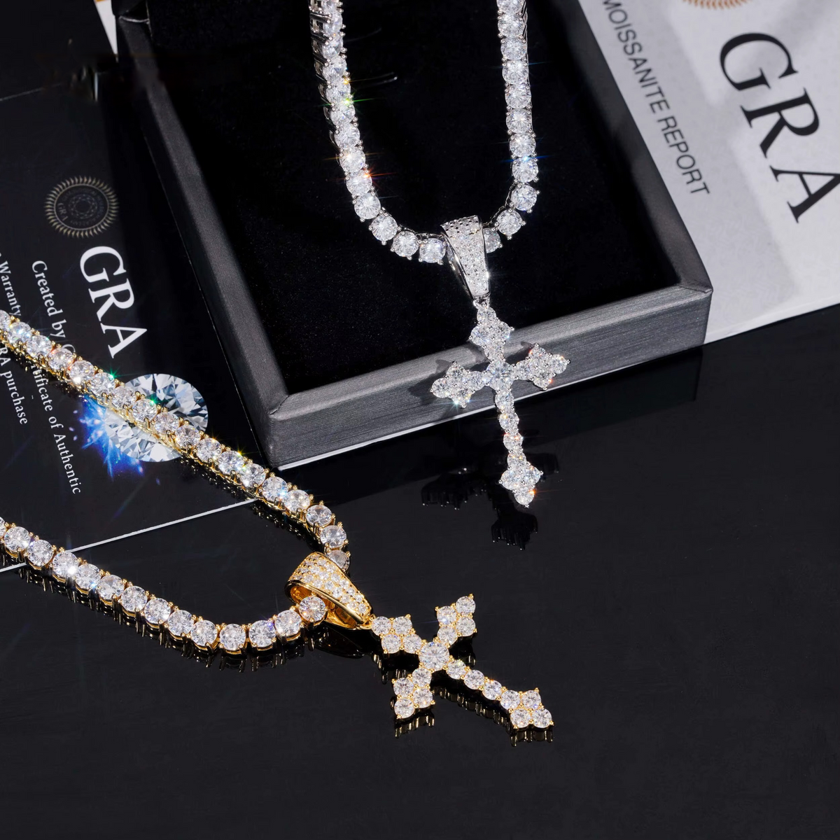 Moissanite Cross Pendant | GRA Certified | 925 Silver Hip Hop Jewelry